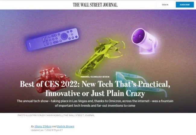 SmartSlydr has been featured on the Best of CES2022 list by WSJ.