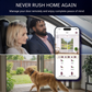 Couple checking the SmartSlydr app to remotely open their smart pet door for their dog
